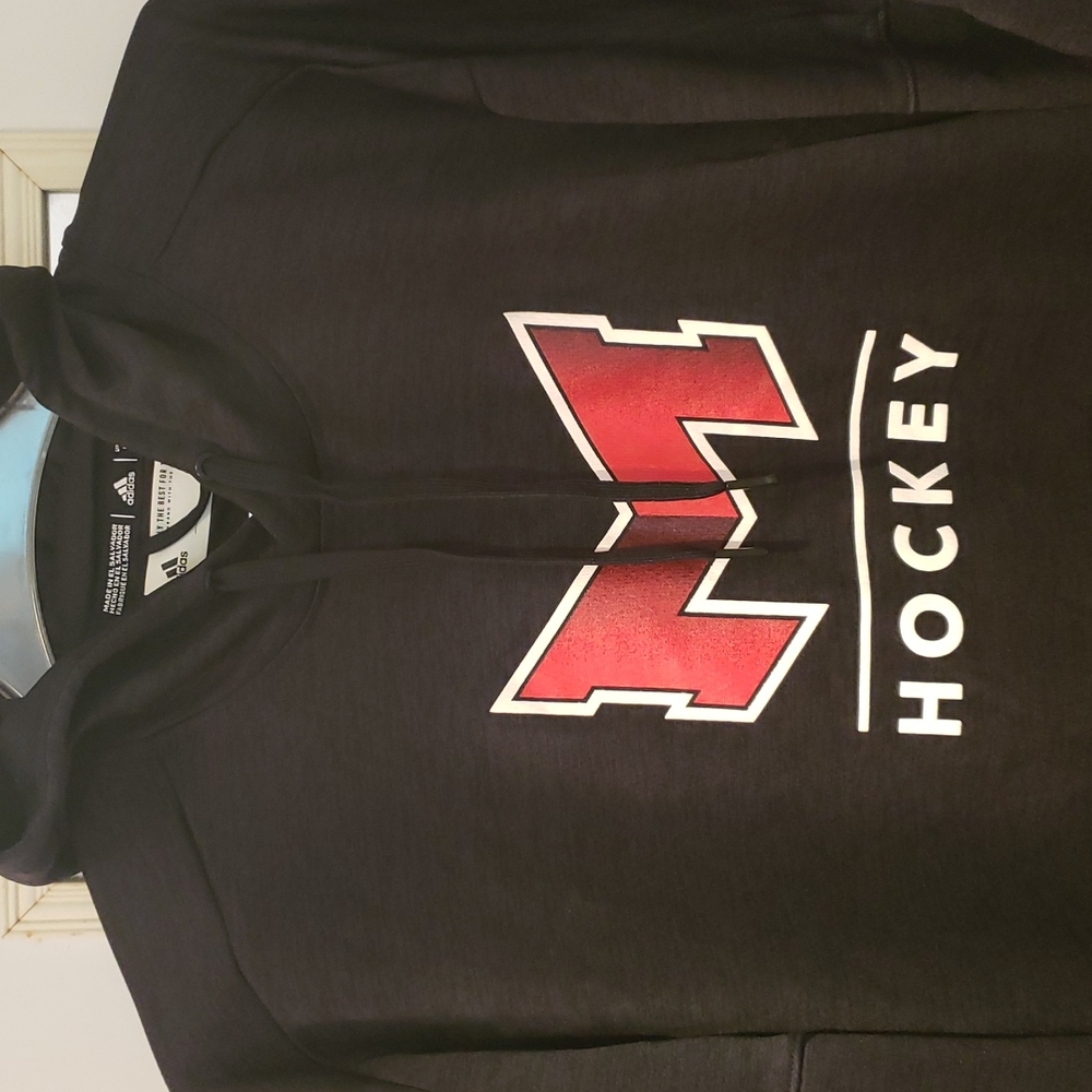 Addidas Red M Hockey Hoodie mens size large